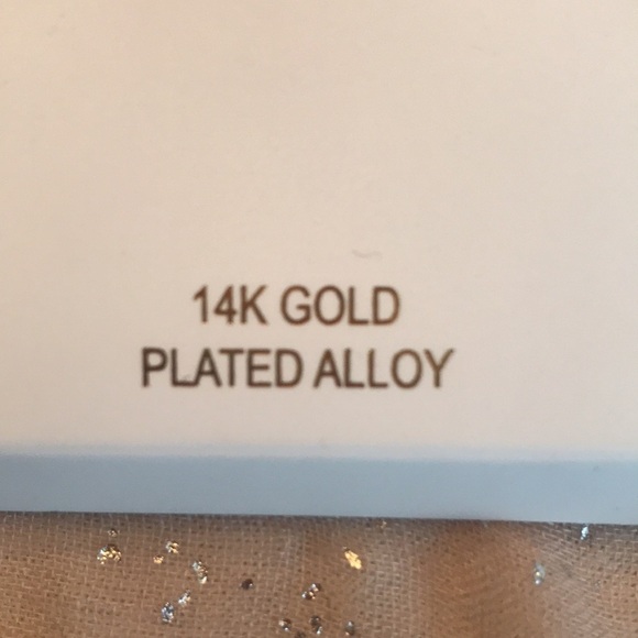 Brand New 14K Gold Plated Alloy Sun & Star Dangly Drop Earrings - Picture 7 of 9